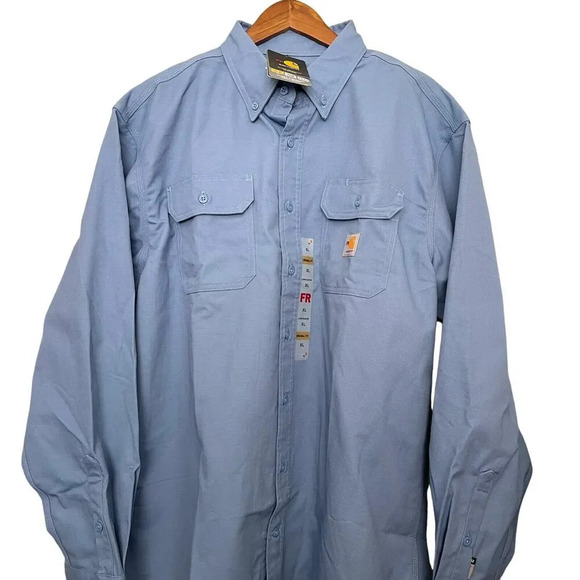 Carhartt Flame-Resistant Classic Twill Shirt FR NFPA 2112/CAT 2 Workwear XL NWT - Picture 3 of 8